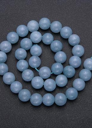 Бусины на нитке аквамарин