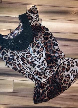 Шифоновый топ с баской