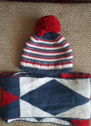 Набор шапка шарф зимняя