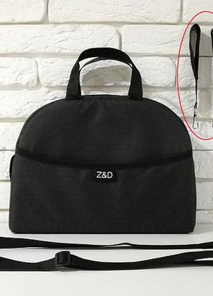 Сумка на коляску універсальна z&d new із ручкою (льон графіт)