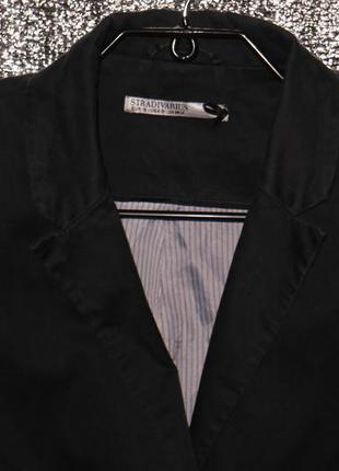 Черный пиджак с белыми манжетами stradivarius3 фото