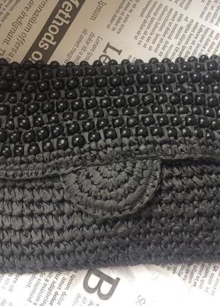 Клатч вʼязаний з рафії вечірня сумочка chico's