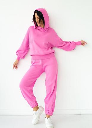 Жіночий костюм акрил в спортивному стилі штани і худі