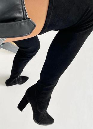 Замшевые ботфорты на каблуке 6 , 9 см или на низкой подошве по индивидуальным меркам5 фото