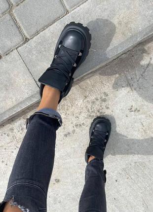 Кожаные ботинки деми/ зима ручной работы по вашим меркам