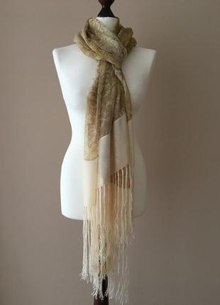 Шелковый платок шарф палантин  бренд  max mara3 фото