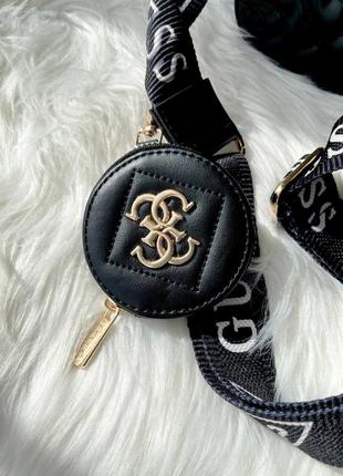 Multi pochette black 3 in 1 брендова жіночий чорна стильна сумка клатч з ланцюгом і...