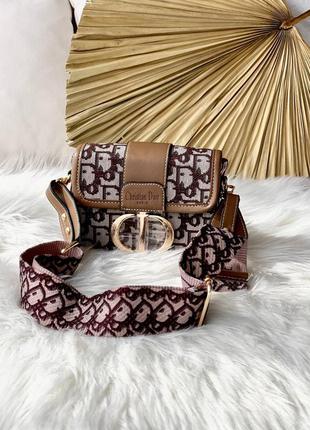 Брендовая женская стильная коричневая мини сумочка с ремешком жіноча трендова модна міні сумка2 фото