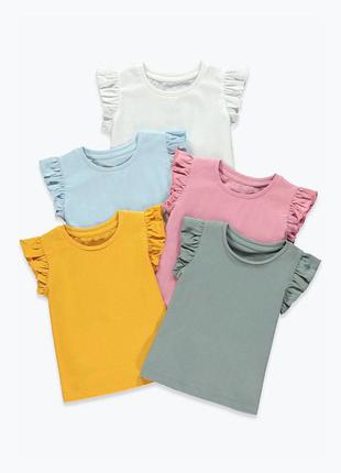 Брендовый набор футболок для девочки 5 шт. matalan 100% хлопок