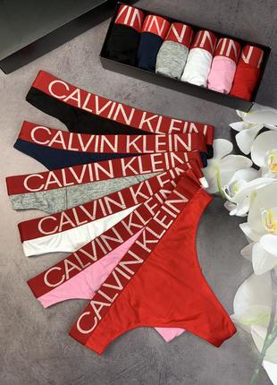 Набор нижнего белья стринги женские calvin klein city1 фото