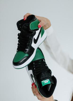 🖤🖤🖤 кроссовки  nike air jordan 1 retro high pine green6 фото