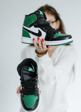 🖤🖤🖤 кроссовки  nike air jordan 1 retro high pine green7 фото