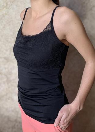 Майка с кружевом