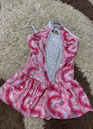 Платье для танцев купальник для выступлений 5-7 лет