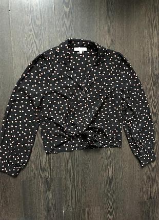 Блуза сорочка в горошок на гудзиках oasis