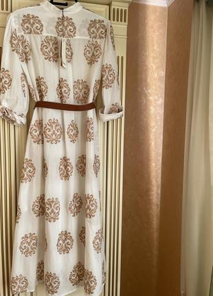 Коттоновое платье с шитьем итальянского бренда dixie3 фото