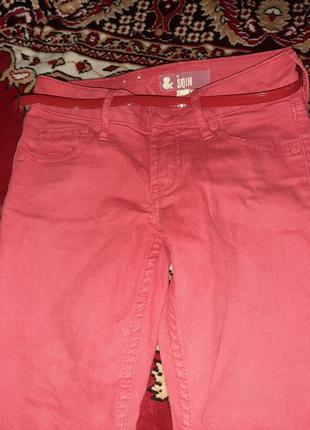 🌹джинси джінси джинсові штани брюки джинс джінс красная червоні красни яркие яскраві класичні базові3 фото