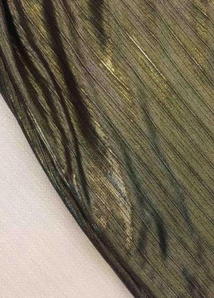 Платье из ткани с золотым напылением.2 фото