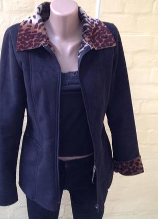 Курточка піджак, жакет на блискавці замша р. 46
