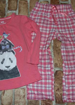 Новая хлопковая пижама девочке 1 - 6 лет lupilu домашний костюм