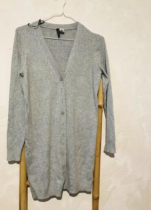 Удлинённый кардиган в рубчик 4