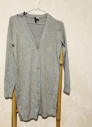 Удлинённый кардиган в рубчик 6