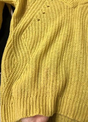 В'язаний жовтий светр оверсайз vero moda 🍁4 фото