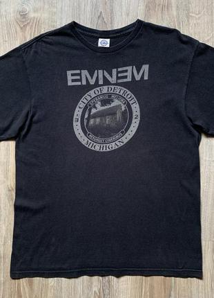 Мужская винтажная хлопковая футболка с принтом eminen