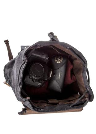 Рюкзак текстильный походный черный3 фото