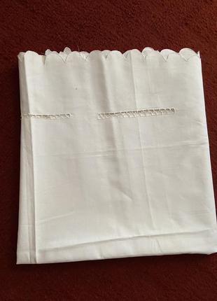 Скатерть полотняная с вышивкой ришелье2 фото