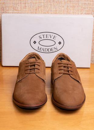 Оригинал! кожаные туфли steve madden  larsen oxford us7.54 фото