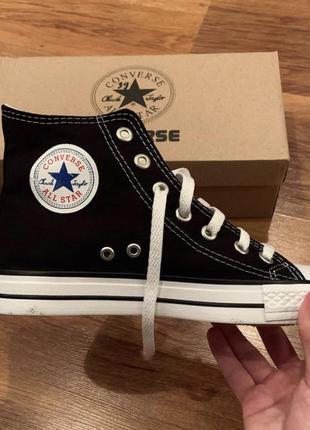 Кеды converse высокие чёрные, кеди, кроссовки3 фото