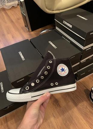 Кеды converse высокие чёрные, кеди, кроссовки5 фото