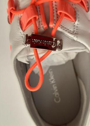 Calvin klein шкіряні кросівки, білі, яскраві, модні, оригінал4 фото