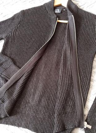 Вязаня черная с блестящей нитью кофта, джемпер, размер s6 фото