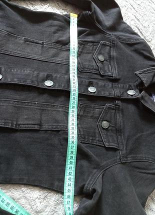 Короткая джинсовая куртка из темного денима от kiabi (франция), размер указан 40 (m)8 фото