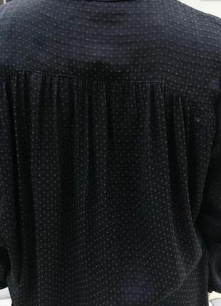 Стильна чорна блуза з бантом3 фото