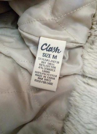 Укорочений утеплений вельветовий піджак шерпа куртка з хутряним коміром clash5 фото