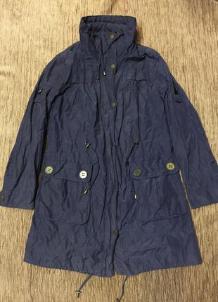 Куртка женская плащ пальто синее