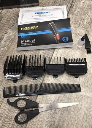 Набор машинки и насадок для стрижки волос gemei gm-807 от сети 2206 фото