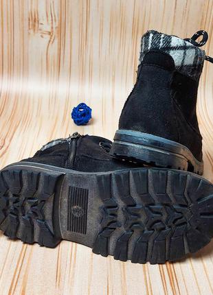 Ботинки черные, сапожки для девочки, обувь на осень4 фото
