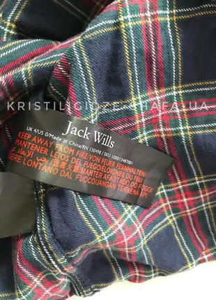 Короткая рубашка блуза в клетку jack wills xxs8 фото