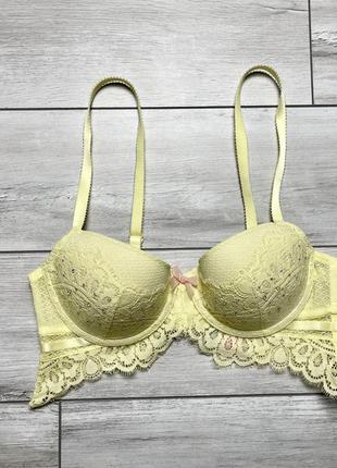 Крутий яскравий жовтий бра бюстгальтер з мереживом hunkemoller