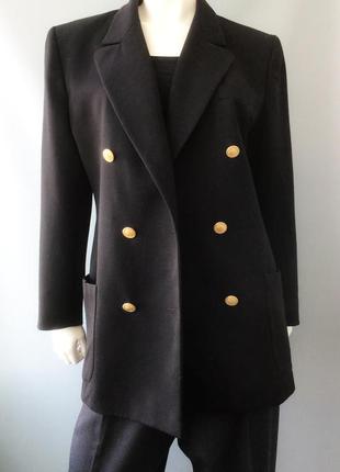 Классический длинный шерстяной  пиджак  бренда marks & spencer в стиле ysl yves saint loran британия2 фото