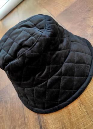 Панама чорна стьобана жіноча жіноча велюр оксамит демісезонна