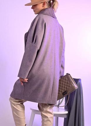 Стильное женское пальто-кокон (батал)1 фото