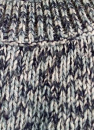 Вязаный меланжевый свитер меланж укороченный кроп свитерок h&m s4 фото