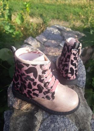 Утепленные демисезонные ботинки,осенние сапоги для девочки2 фото