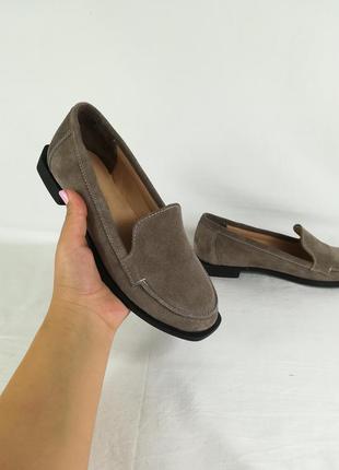 Обувь женская туфли  мокасины замша лоферы5 фото