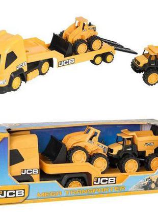 Набір машинок "jcb: мегатранспортер"